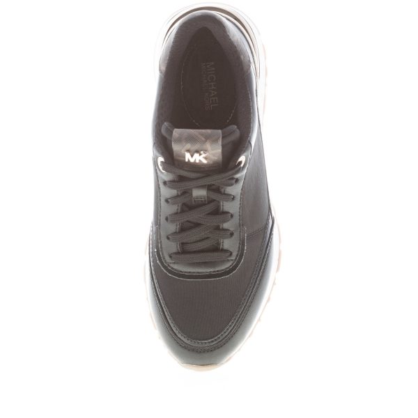 MICHAEL KORS donna sneaker Nova in pelle e tessuto NERO più oro - immagine 7