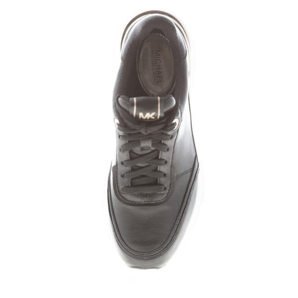 MICHAEL KORS donna sneaker Nova in pelle NERO più oro - immagine 7