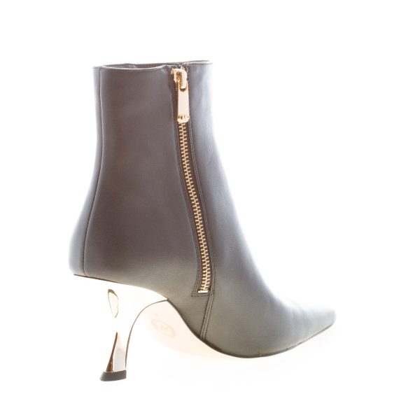 MICHAEL KORS donna stivaletto Luna in pelle NERO con zip. Tacco 9 cm - immagine 4