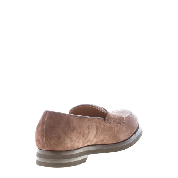 GREEN GEORGE uomo scarpa doppia fibbia in camoscio TESTA DI MORO con vaschetta. Suola gomma - immagine 4