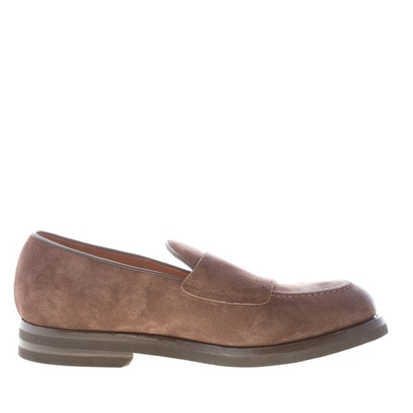 GREEN GEORGE uomo scarpa doppia fibbia in camoscio TESTA DI MORO con vaschetta. Suola gomma - immagine 5