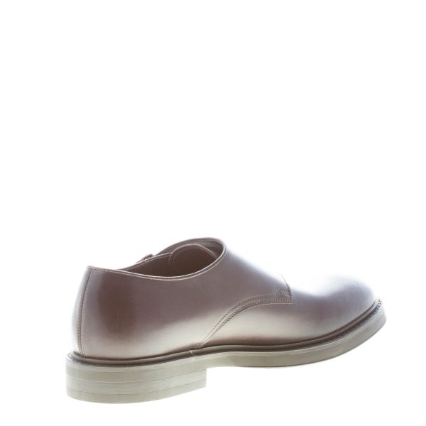 GREEN GEORGE uomo scarpa doppia fibbia in pelle TESTA DI MORO. Suola gomma - immagine 4