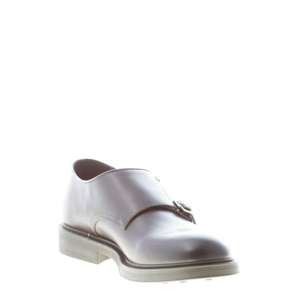 GREEN GEORGE uomo scarpa doppia fibbia in pelle TESTA DI MORO. Suola gomma - immagine 5