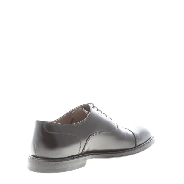 GREEN GEORGE uomo scarpa francesina in pelle spazzolata NERO con cucitura. Suola cuoio - immagine 4