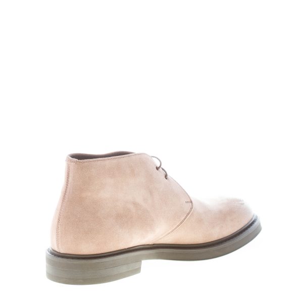 GREEN GEORGE uomo scarpa polacchina liscia in camoscio BEIGE. Suola gomma - immagine 4