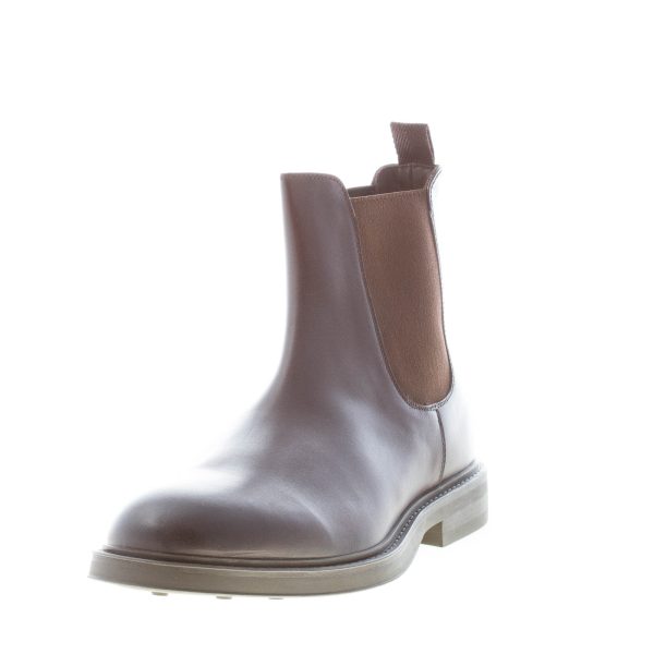 GREEN GEORGE uomo stivaletto Chelsea in pelle ingrassata TESTA DI MORO. Suola gomma - immagine 2