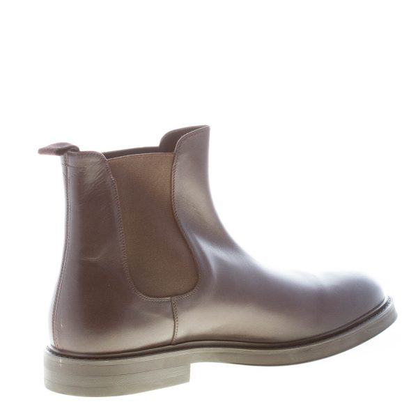 GREEN GEORGE uomo stivaletto Chelsea in pelle ingrassata TESTA DI MORO. Suola gomma - immagine 4