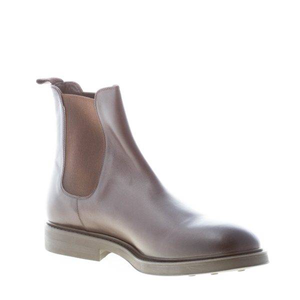 GREEN GEORGE uomo stivaletto Chelsea in pelle ingrassata TESTA DI MORO. Suola gomma - immagine 5