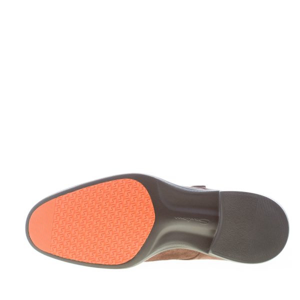 SANTONI uomo scarpa con doppia fibbia in camoscio TESTA DI MORO. Suola gomma - immagine 8