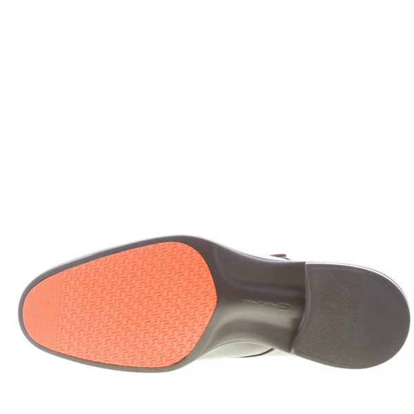 SANTONI uomo scarpa con doppia fibbia in pelle spazzolata NERO. Suola gomma - immagine 8