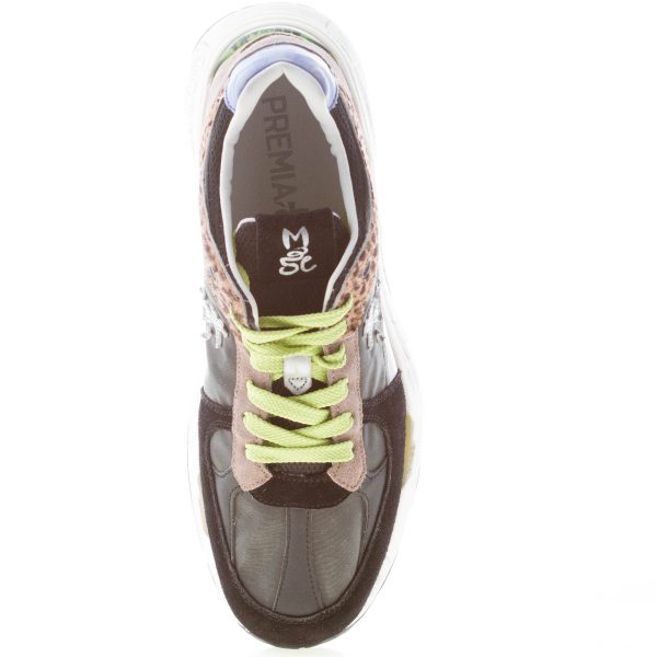 PREMIATA donna sneaker MASED 6435 in camoscio e tessuto NERO GRIGIO ANIMALIER - immagine 6