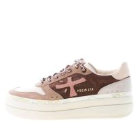 PREMIATA donna sneaker Micol 7012 in camoscio e pelle BEIGE pĂą tessuto bronzo