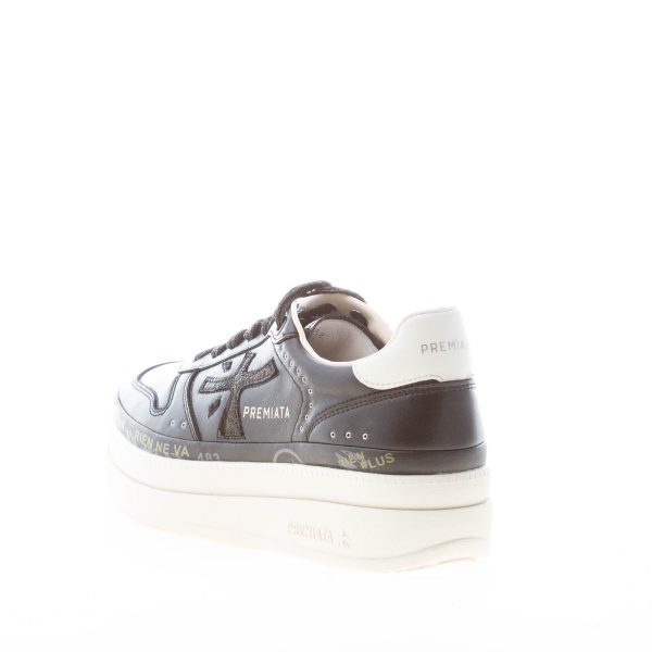 PREMIATA donna sneaker Micol 7014 in pelle NERO più bianco - immagine 3