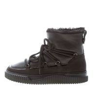 VOILE BLANCHE donna stivaletto Cortina in pelle e nabuk fodera montone NERO