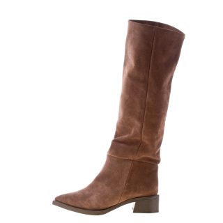 L'ARIANNA donna stivale in crosta EBANO. Tacco 4,5 cm