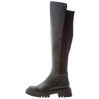 MICHAEL KORS donna stivale sopra il ginocchio Asher in pelle e scuba NERO con zip