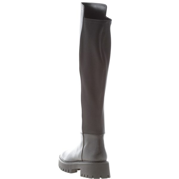 MICHAEL KORS donna stivale sopra il ginocchio Asher in pelle e scuba NERO con zip - immagine 3