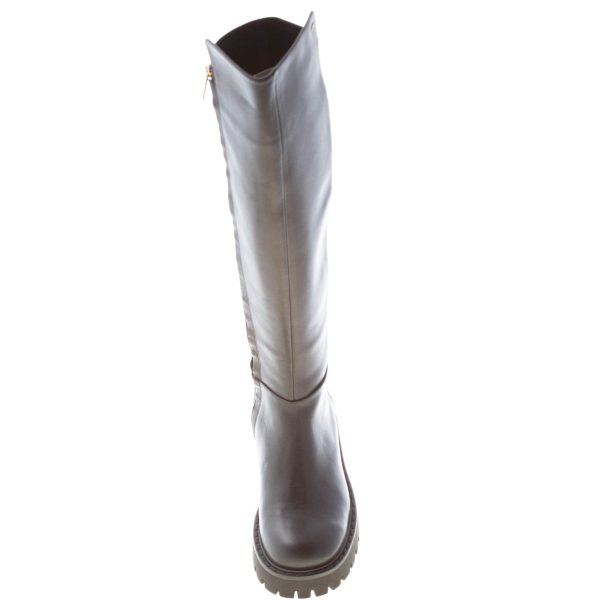 MICHAEL KORS donna stivale sopra il ginocchio Asher in pelle e scuba NERO con zip - immagine 5