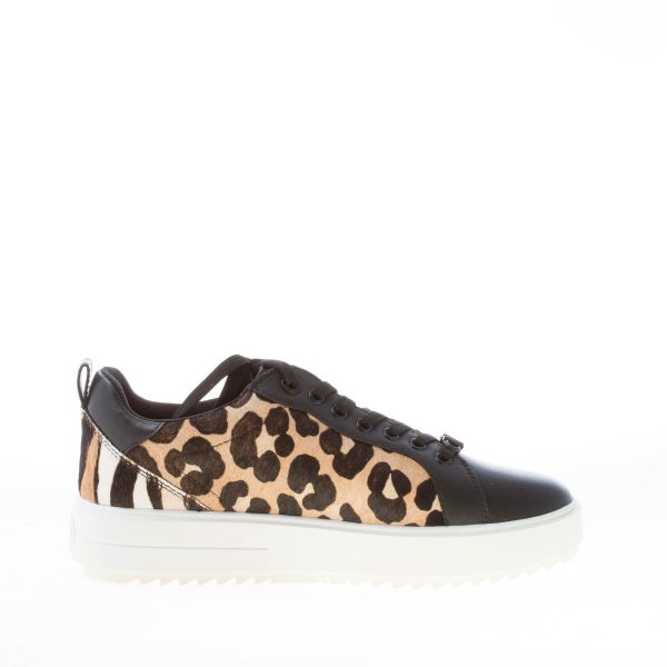 MICHAEL KORS donna sneaker Emmett in pelle NERO e cow-hair maculato - immagine 5