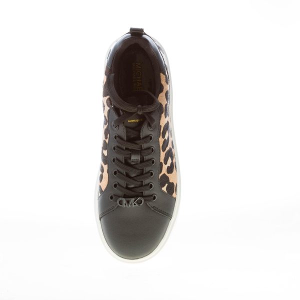 MICHAEL KORS donna sneaker Emmett in pelle NERO e cow-hair maculato - immagine 7