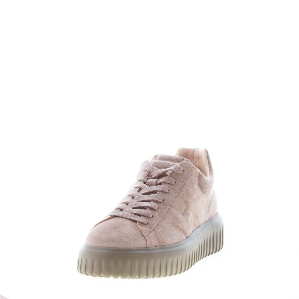 HOGAN uomo H645 sneaker H-STRIPES in camoscio MARRONE TORTORA - immagine 2