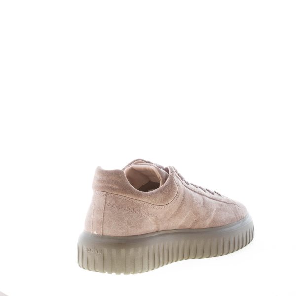 HOGAN uomo H645 sneaker H-STRIPES in camoscio MARRONE TORTORA - immagine 4