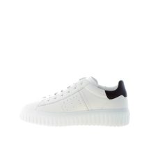 HOGAN uomo H645 sneaker H-STRIPES in pelle BIANCO più nero logo HGN86