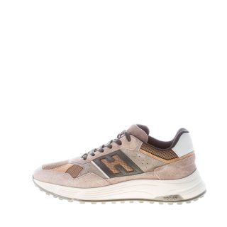 HOGAN uomo Hyperlight sneaker in camoscio e tessuto GRIGIO, TAUPE e BEIGE
