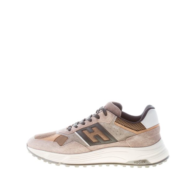 HOGAN uomo Hyperlight sneaker in camoscio e tessuto GRIGIO, TAUPE e BEIGE