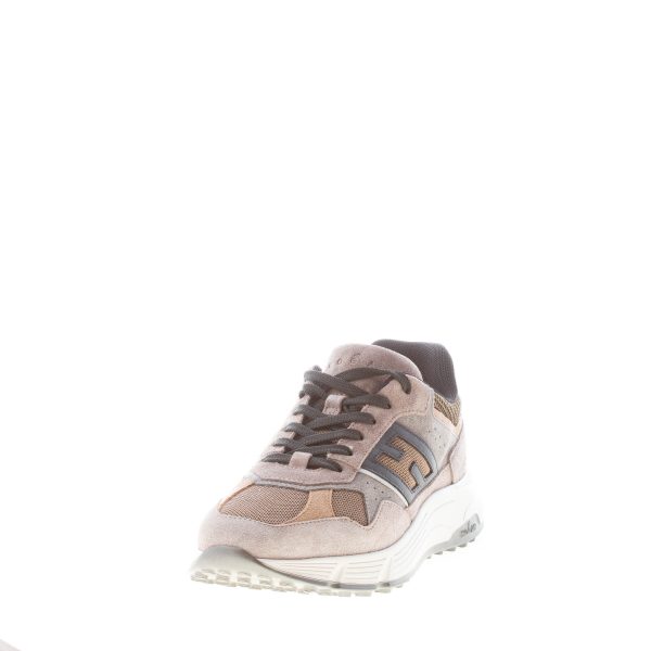 HOGAN uomo Hyperlight sneaker in camoscio e tessuto GRIGIO, TAUPE e BEIGE - immagine 2