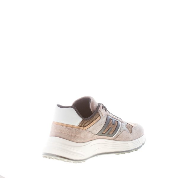 HOGAN uomo Hyperlight sneaker in camoscio e tessuto GRIGIO, TAUPE e BEIGE - immagine 4