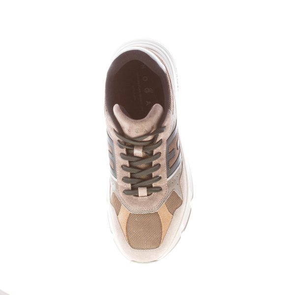 HOGAN uomo Hyperlight sneaker in camoscio e tessuto GRIGIO, TAUPE e BEIGE - immagine 7