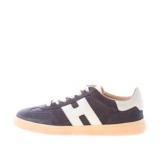 HOGAN donna H647 Cool sneaker in camoscio BLU più bianco