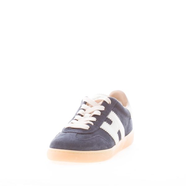 HOGAN donna H647 Cool sneaker in camoscio BLU più bianco - immagine 2