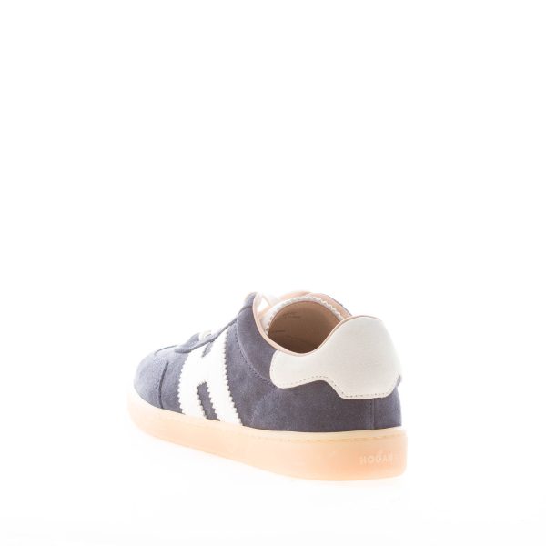 HOGAN donna H647 Cool sneaker in camoscio BLU più bianco - immagine 3