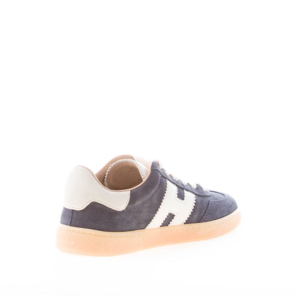 HOGAN donna H647 Cool sneaker in camoscio BLU più bianco - immagine 4
