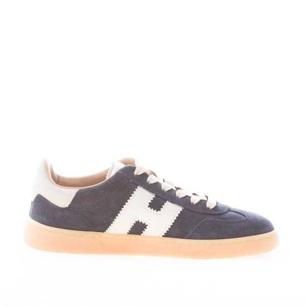 HOGAN donna H647 Cool sneaker in camoscio BLU più bianco - immagine 5