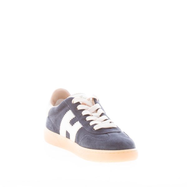 HOGAN donna H647 Cool sneaker in camoscio BLU più bianco - immagine 6