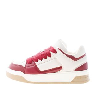 HOGAN donna H667 sneaker Chamallow in pelle AVORIO e BORDEAUX