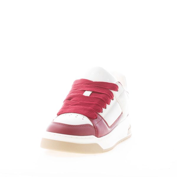 HOGAN donna H667 sneaker Chamallow in pelle AVORIO e BORDEAUX - immagine 2
