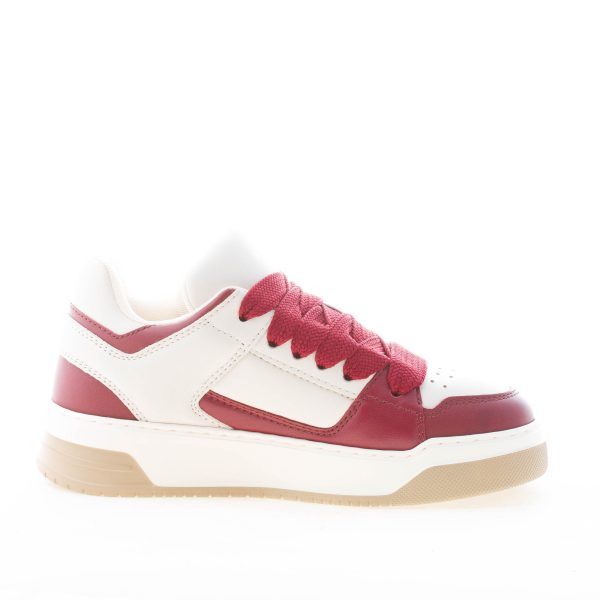 HOGAN donna H667 sneaker Chamallow in pelle AVORIO e BORDEAUX - immagine 5