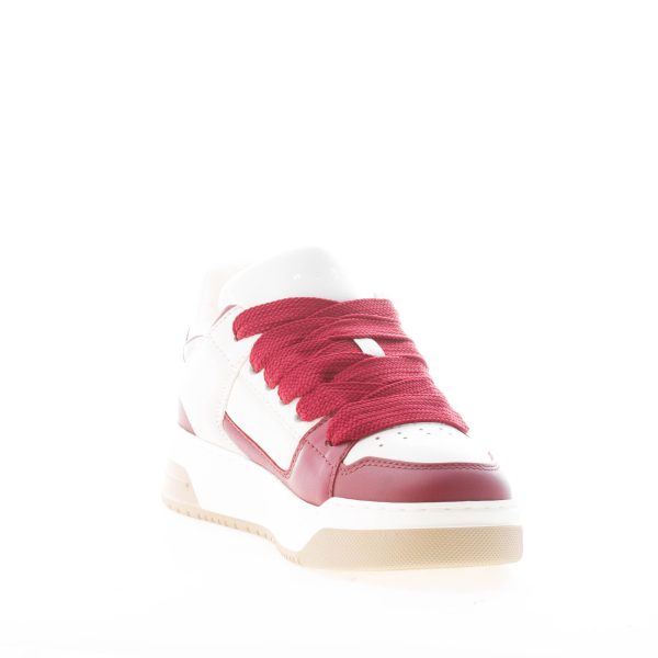 HOGAN donna H667 sneaker Chamallow in pelle AVORIO e BORDEAUX - immagine 6