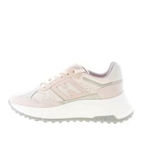 HOGAN donna H669 sneaker HI FI in camoscio BEIGE e GRIGIO