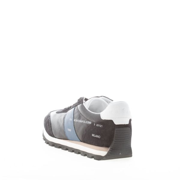HOGAN donna H671 sneaker 86er in pelle e camoscio NERO e blu - immagine 3