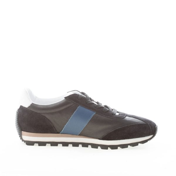 HOGAN donna H671 sneaker 86er in pelle e camoscio NERO e blu - immagine 5
