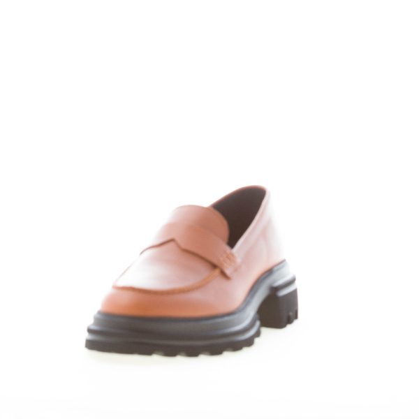 HOGAN donna H674 mocassino 10-Storey in pelle CUOIO con mascherina. Tacco 5,5 cm - immagine 2