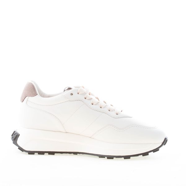 HOGAN donna sneaker H641 in pelle AVORIO più ARGENTO - immagine 5