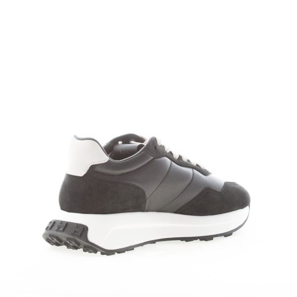 HOGAN donna sneaker H641 in pelle NERO più ARGENTO - immagine 4