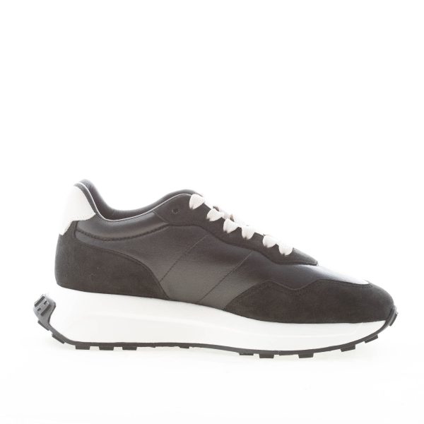 HOGAN donna sneaker H641 in pelle NERO più ARGENTO - immagine 5