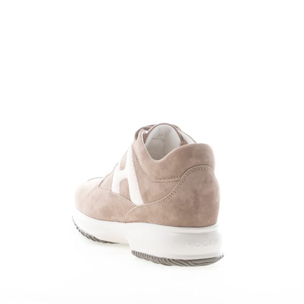 HOGAN donna Interactive sneaker in camoscio MARRONE con H laminata - immagine 3
